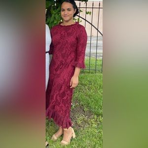 Burgundy Dainty Jewels Dress ✨